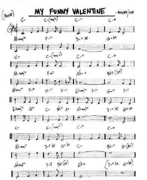 My Funny Valentine lead sheet from The Real Book