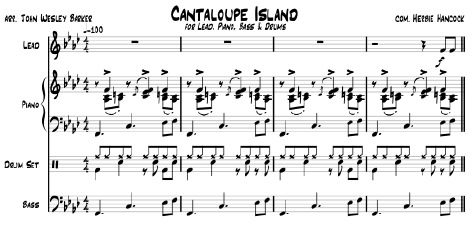 Herbie hancock cantaloupe island sheet music free